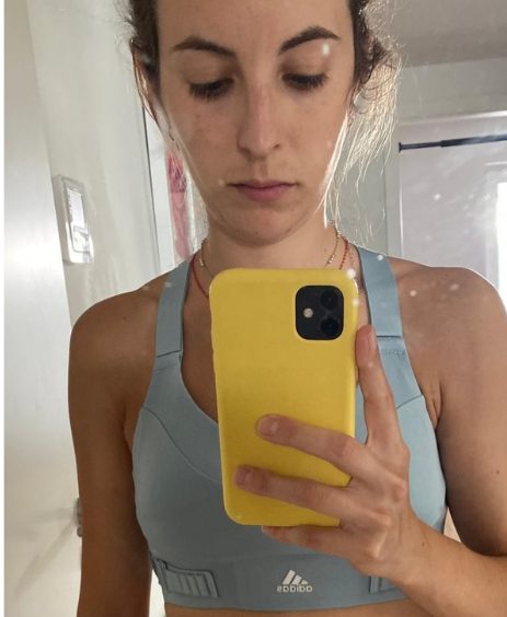 Vicky antes de empezar a entrenar con Juan Funcional.